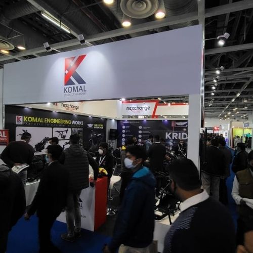 Visitors at Komal Engineering Works exhibition booth