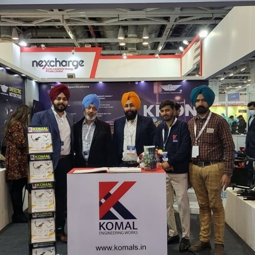 Komal Engineering Works team at EV India booth